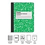Staples® Composition Notebook, 7.5" x 9.75", College Ruled, 100 Sheets, Green (ST55066)~#|#~D44B25C3-C1BF-425D-B48547603F409953_sc7