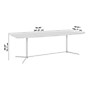 Bush Business Furniture 96W x 42D Boat Shaped Conference Table with Metal Base, Platinum Gray (99TBM96PGSVK)~#|#~D4688454-BF16-4678-9527DAC6ED84EC7A_sc7