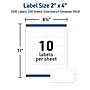 Avery TrueBlock Laser Shipping Labels, 2" x 4", Matte White, 2500 Labels/Box (5963)~#|#~D46EF905-8A98-427D-A64B47DAB76A58C7_sc7