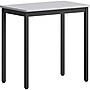 Lorell 30" W x 18" D Utility Table, Melamine, Gray/Black (LLR60752)~#|#~D476DD45-50E9-4AF2-8184566CCEC2A459_sc7
