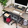 Mind Reader 2-Shelf Metal Mobile Utility Cart with Lockable Wheels, Black (UDCART-BLK)~#|#~D487F8B9-5290-4AE5-B6B5A0ED2EDB1A47_sc7