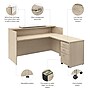 Bush Business Furniture Arrive 72"W L Shaped Reception Desk with Counter and Mobile File Cabinet, Natural Elm (ARV010NE)~#|#~D4D41435-68F2-49C1-828B1E354249C0F2_sc7