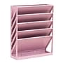Staples 5-Pocket Plastic Mountable Wall File, Letter Size, Dusty Pink (ST63892)~#|#~D4D68CC8-7536-438D-A82244F599EBD6A3_sc7