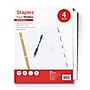 Staples Write & Erase Paper Divider, White, 8-Tabs, 4 Sets (13510/23178)~#|#~D4DE472A-A657-4770-BDB1792DAAAEA7B4_sc7