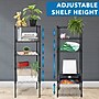 Mount-It! 5-Tier Metal Shelving Unit, Holds 88 lbs per shelf, Black (MI-7861)~#|#~D4DF0C83-4A2F-423A-B384A412D05D62A0_sc7
