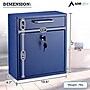 AdirOffice Steel Indoor/Outdoor Interoffice Drop Box Mailbox, Medium, Blue (631-05-BLU-PKG)~#|#~D4F7B561-68A8-46D7-A21FAA4B79FFF255_sc7