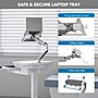 Mount-It! MedHub Mobile Medical Cart Workstation with Spring Arm Laptop Mount and Locking Caster Wheels, White/Grey (MI-16017)~#|#~D4FEBDE1-AC18-4480-B9054AE7EFF9CD2A_sc7