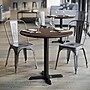 Flash Furniture Acadia 31.25" Round Wooden Dining Table with X-Base, Dark Brown/Black Base (STRD31WBRT2222)~#|#~D511A444-D940-4CC9-A29098949BA207FB_sc7