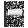 Staples 1-Subject Composition Notebook, 7.5" x 9.75", Wide Ruled, 100 Sheets, Black (ST55076C)~#|#~D54C7E44-4907-4EEA-87255B96FF443E78_sc7