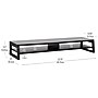 Mind Reader 2-Tier MDF Double Monitor Stand, Dual Screen Riser with Storage Shelf, Up to 88 lbs., Black (DBMONMDF-BLK)~#|#~D57CC534-0059-4843-90054AC0113E5B45_sc7