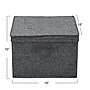 Household Essentials Medium Stackable Folding Fabric Square KD Storage Box, 10" x 15"x 15", 39 Qt., Gray, 2/Pack (7517-1)~#|#~D5E68CC3-6051-4F7C-BB24C8BC36447BB7_sc7