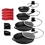 Megachef Cast Iron Skillet Set, Black, 13 Piece/Set (935121259M)~#|#~D613AE36-E14F-4378-BC6EE4DD83052634_sc7