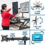 Mount-It! Mount-It! 36"W Manual Rectangular Adjustable Aluminum Standing Desk Converter, Black (MI-7934)~#|#~D664D7A8-C5F1-43C6-A43E444C310941BB_sc7
