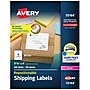 Avery Repositionable Laser Shipping Labels, 3-1/3" x 4", White, 6 Labels/Sheet, 100 Sheets/Box (55164)~#|#~D66D3BC9-4DAB-439C-9AAEC6CC35C31AA6_sc7