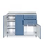 Viva Comfort 36.75'' H x 42" L Exam Room Medical Cabinet, 2-Doors, 3-Drawers, Blueberry (902BASE42NSBL)~#|#~D68ACE21-9210-4C65-8C31BCBFCA183EE0_sc7