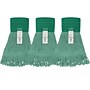 Baseline Twist Looped-End Wet Mop Head, Blend, 16 oz., 5" Headband, Green, 3/Pack (BL63331)~#|#~D69F8C12-6B91-4FEC-A3F86B4880849039_sc7