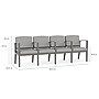 Lesro Amherst Wood 4-Seat Tandem Seating, Chambray Grey/Natural (AW4103.WNA-01CHGY)~#|#~D6A87D75-3AAE-46AE-9F4062076FE67BDC_sc7