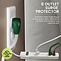 GoGreen Power 6-Outlet Surge Protector, 12', White (GG-16103M-12)~#|#~D6A9D9B7-C1E3-4A73-9BEF78F957514A4D_sc7