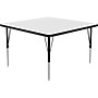 Correll Square Activity Table, 42" x 42", Height-Adjustable, Frosty White/Black (A4242DE-SQ-80)~#|#~D6BF564B-D39A-484B-B558DE40A291C7EA_sc7