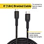 NXT Technologies™ 6 ft. Braided  Lightning Cable  to USB-C Cable, Black (NX60475)~#|#~D6CE3D80-C509-4C51-89EE45CA277233D0_sc7