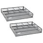 Mind Reader 6-Compartment Metal Drawer Organizer, Silver, 2/Set (2DEER-SIL)~#|#~D6E27A52-51DC-40B3-BD32EC34478A8421_sc7