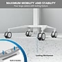 Mount-It! MedHub Mobile Medical Cart Workstation with Monitor Mount and Locking Caster Wheels, White/Grey (MI-16015)~#|#~D6F8934C-BBFF-44E9-8221F720F6919C74_sc7