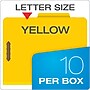 Pendaflex Pressboard Classification Folder, 1-Dividers, 1 3/4" Expansion, Letter Size, Yellow, 10/Box (23734)~#|#~D700DED5-ABCB-49A5-938504C2A3E14405_sc7