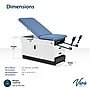 Viva Comfort Slimline Exam Table Base with Leg Rest, Step Stool, Drawers, Stirrups, 420 lbs Capacity, Blue (996FBSUM2BLUMK)~#|#~D70B4001-89FF-4633-9FF0A65EDE047EF0_sc7