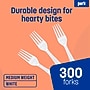 Perk Medium‑Weight Plastic Forks, 300 Count Bulk Disposable Forks for Everyday Meals, Parties & Events, White~#|#~D738CBD3-91FE-4FFB-A1E6B2A250B3AA51_sc7