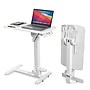 Mount-It! Foldable Rolling Overbed Table, 26.75"W, White (MI-8046)~#|#~D74512B4-C6CD-4122-A95D79078E99DD4C_sc7