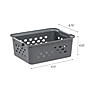 Iris Small Plastic Storage Baskets, Gray, 10/Pack (500164)~#|#~D76A2CA2-A2C4-4A16-BA01DB1551C77D16_sc7