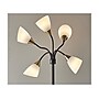 Simplee Adesso 5 Light 67" Matte Black/Antique Brass Floor Lamp with 5 Cone Shades (7205-01)~#|#~D77752C0-D22E-4CCF-8D95A99A469768DB_sc7