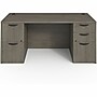 Lorell Prominence 2.0 66" W Double-Pedestal Desk, Gray Elm Surface (LLRPD3066DPGE)~#|#~D7857E06-B0D9-41C1-B46FC8E658E6F722_sc7
