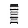Iris 6-Drawer Durable Storage Cart, Plastic, Black/Clear (116862)~#|#~D78755D9-FE0F-44EF-813AEC51AF1C71D6_sc7