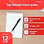 STAPLES Steno Notepads, 6" x 9", Gregg Ruled, Top Wirebound, 80 Sheets, 12-Pack~#|#~D78A0E3F-474D-4D9A-B06D5A39B5703881_sc7