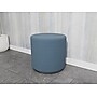 Lesro Bloom Vinyl Round Pouf Ottoman, Chambray Light Navy (PF0118.SSV-01CHLN)~#|#~D80F8201-C8D8-4092-8F006A626EEECA7C_sc7