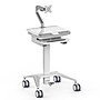 Mount-It! MedHub Mobile Medical Cart Workstation with Spring Arm Monitor Mount and Locking Caster Wheels, White/Grey (MI-16016)~#|#~D8114A92-3C73-406A-B4E047C1CD708846_sc7