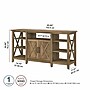 Bush Furniture Key West Console TV Stand, Screens up to 65", Reclaimed Pine (KWV160RCP-03)~#|#~D82C4861-2F24-48FE-867D97E39E7E02E9_sc7