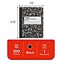 STAPLES Composition Notebook, 9.75” x 7.5”, Wide Ruled, 100 Sheets, Marble Black~#|#~D83BC915-6C22-4058-AC2A37802181F4D3_sc7