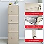 Staples Heavy Duty 4 Drawer Vertical File Cabinet, Letter Size Documents, 26.5" D x 15" W x 51.97" H, Putty/Beige~#|#~D85B2679-16ED-47E9-B44EBAC4E2225B39_sc7