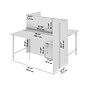 Bush Business Furniture Hustle 60"W 2 Person Back to Back Cubicle Panel Workstation, White (HUS023WH)~#|#~D8613482-1AAC-4DC7-AABDD0CD57F97F94_sc7