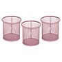 Staples Metal Mesh Pen Cups and Desk Organizers, Dusty Pink, 3/Set (ST63821)~#|#~D863CF7C-D0DD-4461-B98843B16075D45A_sc7