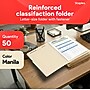 Staples Reinforced  Classification Folder, 3/4" Expansion, Letter Size, Manila, 50/Box (ST831099/831099)~#|#~D864B66F-0CCA-4602-AB7171646D9691B6_sc7