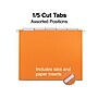 Staples® Heavy Duty Bright Colored Hanging File Folders, 1/5-Cut Tab, Letter Size, Assorted Colors, 25/Box (ST875411-CC)~#|#~D8E6373A-DF5E-4320-BCD522B0B1153285_sc7