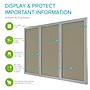 Ghent Vinyl Enclosed Bulletin Board, Satin Frame, 4'H x 8'W (PA34896VX-181)~#|#~D930905E-EB90-4523-9F144BDF6B7964A4_sc7