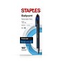 Staples Postscript Retractable Ballpoint Pens, Medium Point, Blue Ink, Dozen (18263)~#|#~D94FB619-E084-4846-9E3587D9F0EC1253_sc7