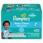 Pampers Baby Clean Wipes, Baby Fresh Scented, 6 Pop-Top Packs, 432 Count (73278/75614)~#|#~D95A66AE-B9AD-4E7C-ADF0ABDFF49CE221_sc7