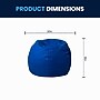 Flash Furniture Dillon Cotton Small Refillable Bean Bag Chair, Solid Royal Blue (DGBEANSMSLDRYBL)~#|#~D9639C0F-C379-4208-AB2A54BBDD74A729_sc7