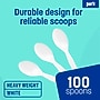 Perk Heavy-Weight Plastic Spoons, 100 Count Disposable Spoons for Breakfast, Desserts & Everyday Use, White~#|#~D96998CC-BA7A-45A0-876ED4F13C217931_sc7