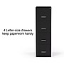 Staples 4-Drawer Vertical File Cabinet, Letter Size, Lockable, 47.2"H x 14.5"W x 18.9"D, Black (ST62801)~#|#~D9A6F99F-0B10-493F-A7D78124B77E8212_sc7